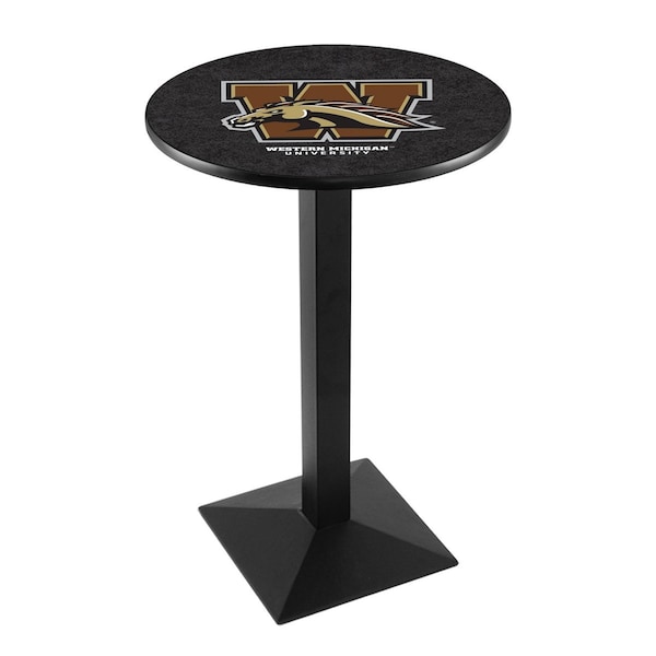 42" Blk Wrinkle Western Michigan Pub Table